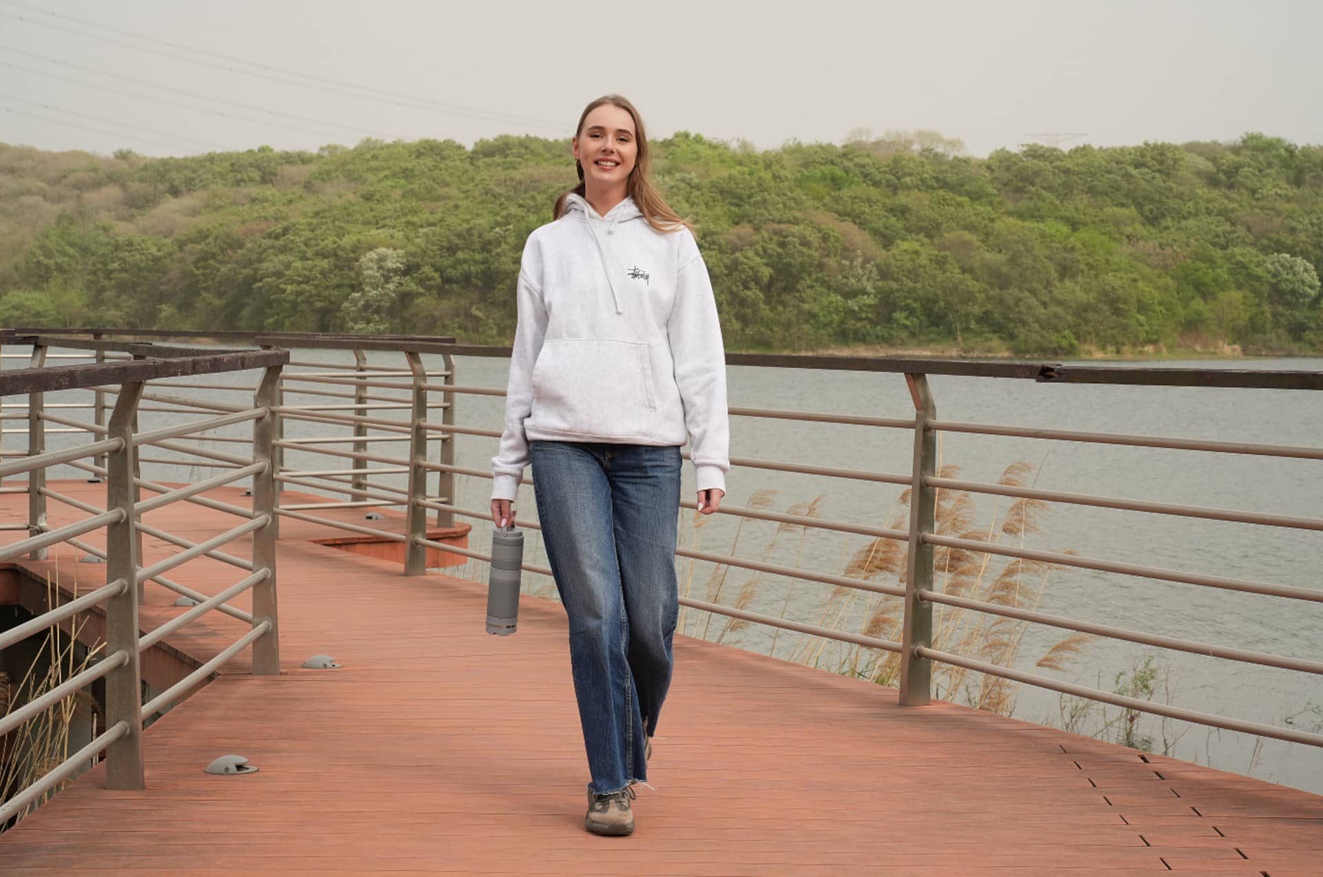 Thermy bottle on a walk