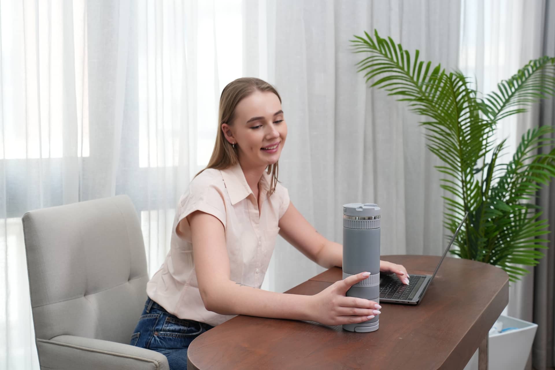 Thermy bottle on table